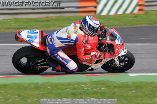 2009-05-09 Monza 0459 Supersport - Free Practice - Patrik Vostàrek - Honda CBR600RR